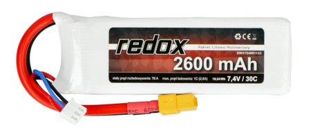 Pakiet Li-Pol Redox 2600mAh 30C 2S 7,4V