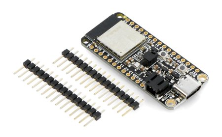 Feather ESP32-S2 in the set with goldpin connectors.