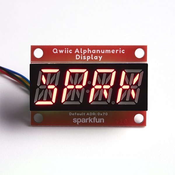 SparkFun Alphanumeric Display - alphanumeric display - red - Qwiic - SparkFun COM-16916