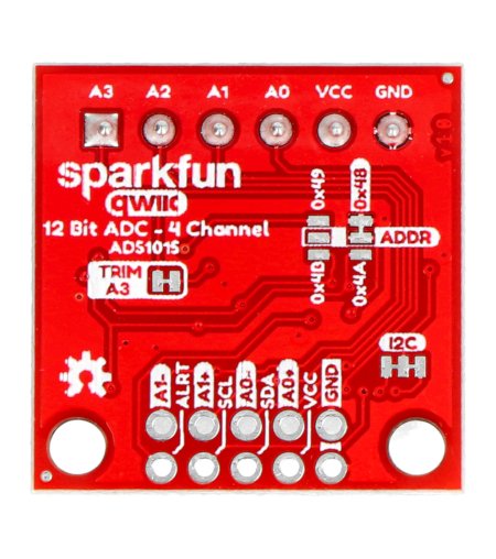SparkFun Qwiic 12 Bit ADC ADS1015 - ADC 12-bit 4-channel converter - I2C - SparkFun DEV-15334