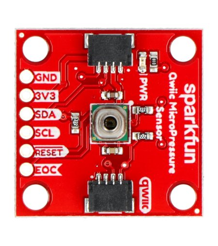 The board is equipped with two Qwiic connectors and outputs in the form of solder pads.