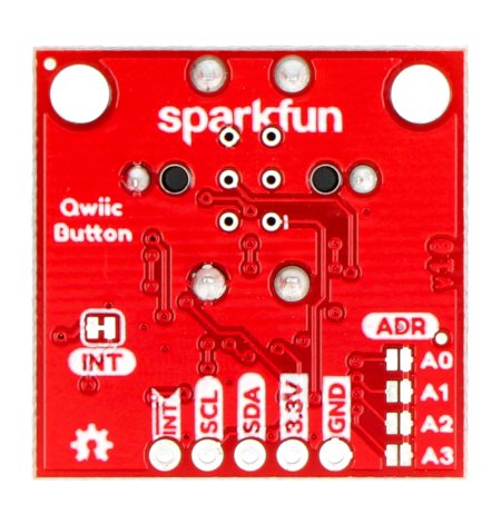 Solder pads in the module with a button from SparkFun