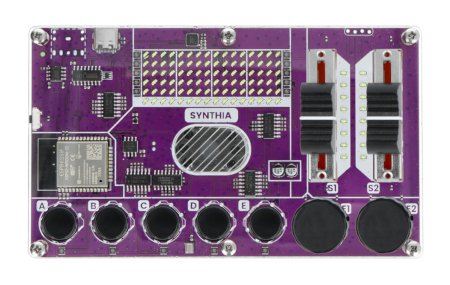 The main board has a built-in ESP32 processor and 121 LEDs