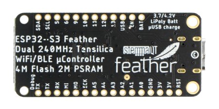 Feather ESP32-S3 - rear view.