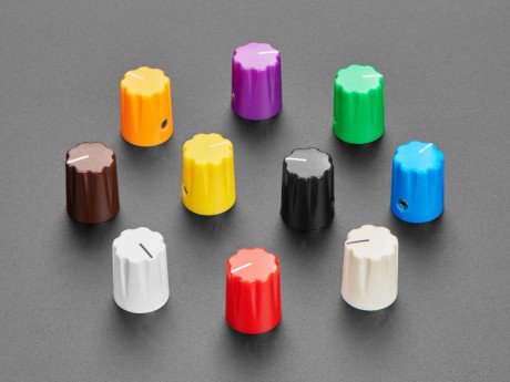 Potentiometer knob - various colors - 2 / 12.7 - 10 pieces