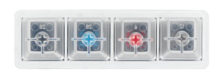 The set includes a strip with 4 mechanical buttons of various types.