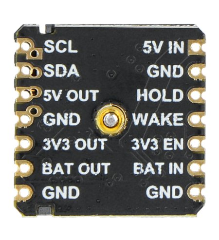 All the pins of the module are described on the back of the board.