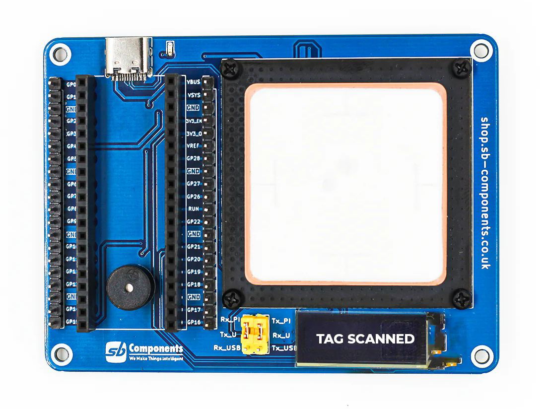 UHF Lite Expansion - expansion board with RFID module for Raspberry Pi Pico - SB Components 26494