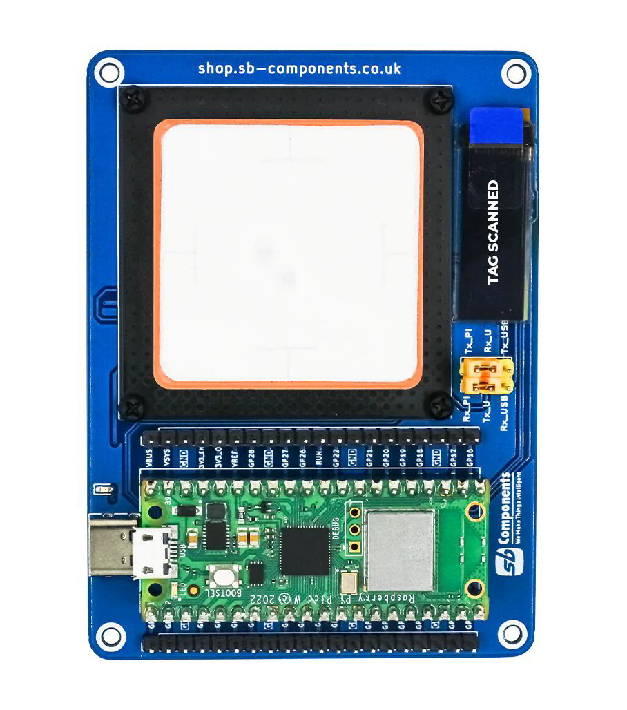 UHF Lite Expansion - expansion board with RFID module for Raspberry Pi Pico - SB Components 26494