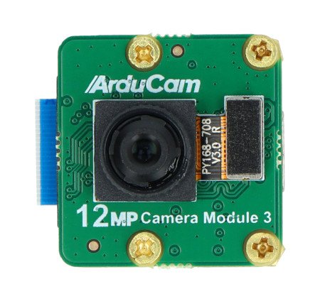 The Arducam 12 MPx IMX708 USB UVC Camera Module 3 camera lies on a white background.
