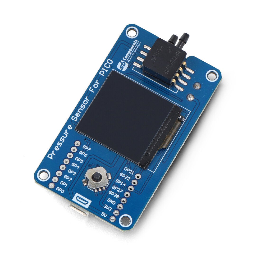 Pressure sensor with LCD display with Raspberry Pi Pico W - SB Components 26173