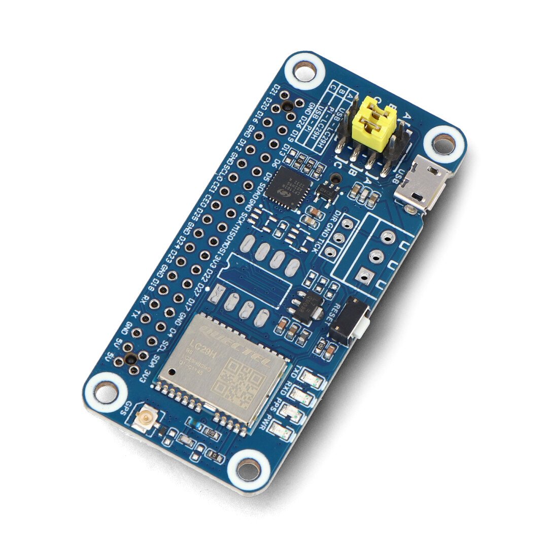 Dual-band GPS / RTK L1 + L5 module with GNSS LC29H(DA) system - overlay for Raspberry Pi - Waveshare 25279