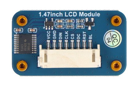 IPS LCD display 1.47'' 172 x 320 px - SPI - 262K RGB - for Raspberry Pi, Arduino, STM32 - Seeedstudio 104990803