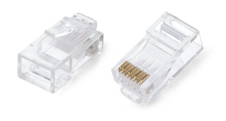 RJ45 cat. 6 network plug for cable - 10 pcs.