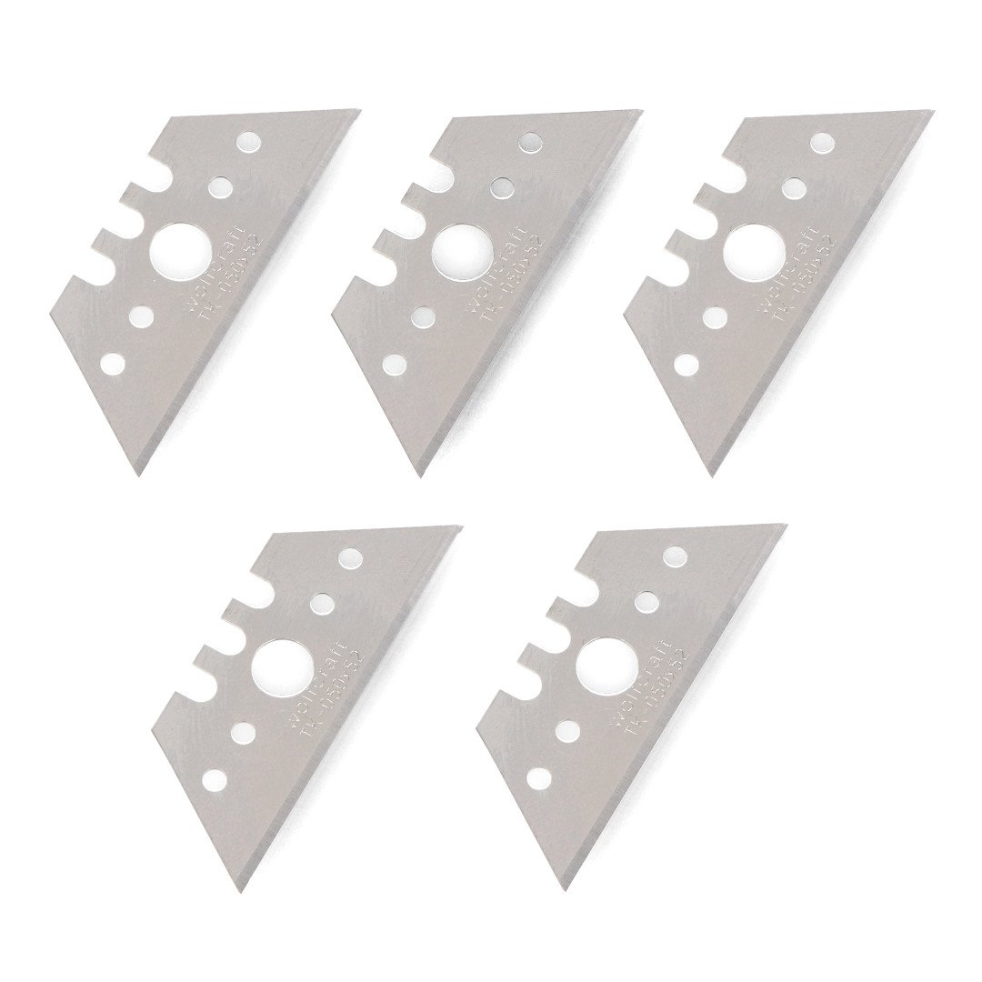 Trapezoidal spare blades 52 x 0.5 mm - Wolfcraft - 5 pieces