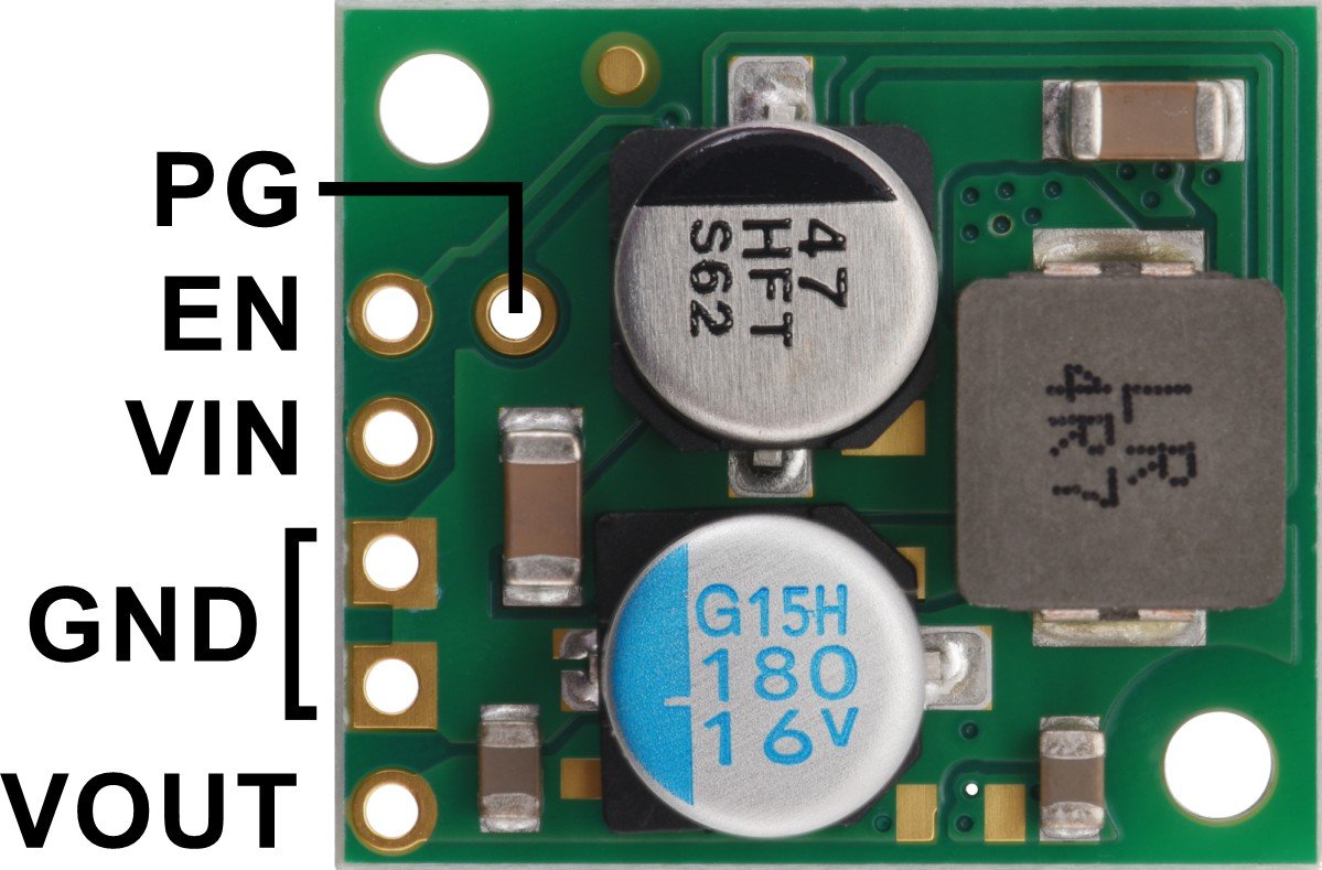 D30V30F5 - step-down converter - 5 V 3.4 A - Pololu 4892 - pins