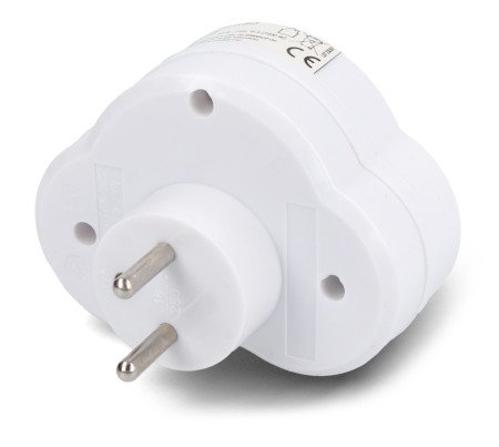 Electric splitter - 2 sockets with switch - white - DPM P904W