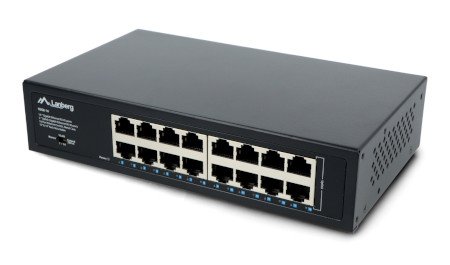 Switch for 10'' / 19'' server racks - 16 ports 1000 Mbps - Lanberg RSGE-16