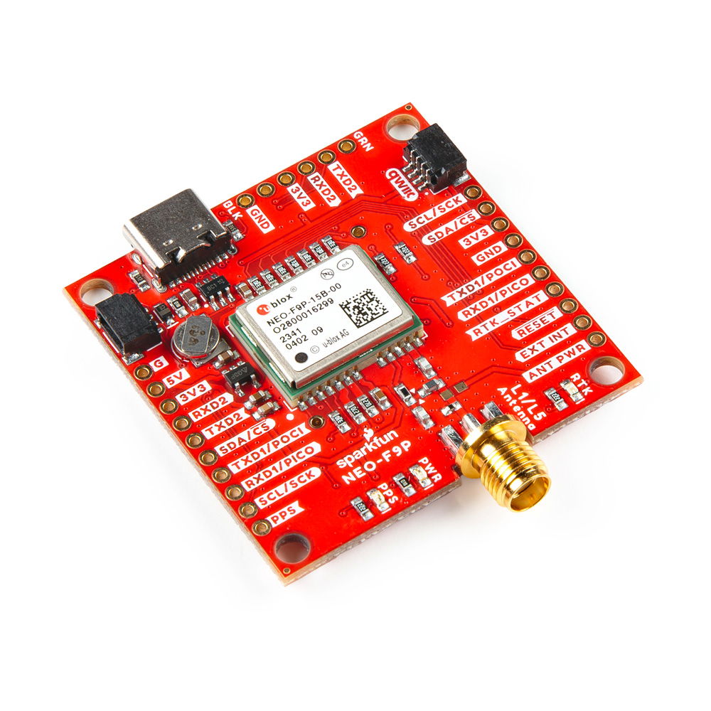 GNSS-RTK L1/L5 Breakout Module - NEO-F9P - Qwiic - SparkFun GPS-23288