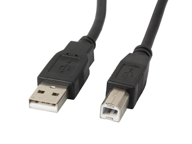 Lanberg USB A - USB B 2.0 cable - with ferrite filter - black - 3 m