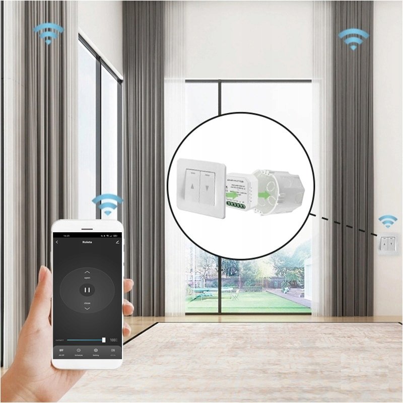 Tuya - WiFi/Bluetooth roller shutter controller - Android/iOS application - RTX WCM1MR