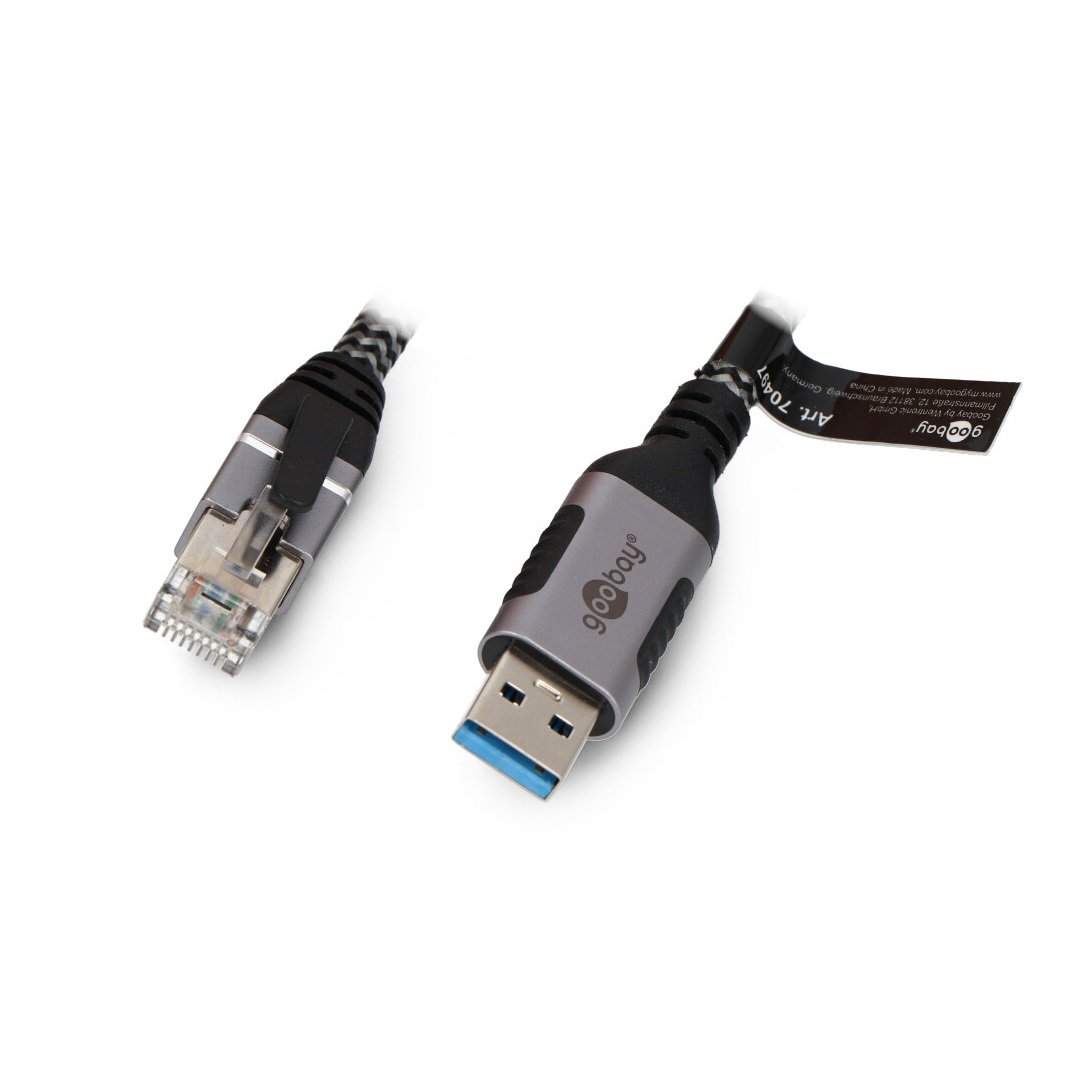 Goobay USB 3.0 - RJ45 FTP cat.6 network cable - 1.5 m