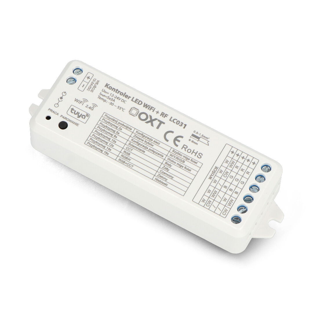 Tuya - RGBW + CCT 5in1 LED strip controller - ZigBee / RF SD - Android / iOS application - OXT LC031