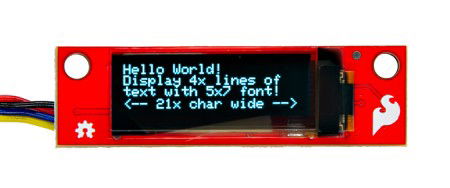 OLED display blue 0.91'' 128 x 32 px I2C - Qwiic - SparkFun LCD-24606