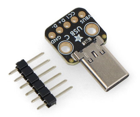 USB Type-C Plug Module - Breadboard Connector - Adafruit 5978