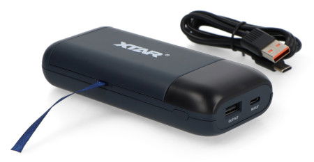 Charger for Li-Ion 18650/20700/21700 batteries with PowerBank function - XTAR PB2SL - black