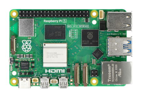 Raspberry Pi version 5 top view