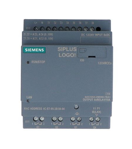 SIPLUS LOGO! 12/24RCEO - digital input/output module - Siemens 6AG1052-2MD08-7BA1