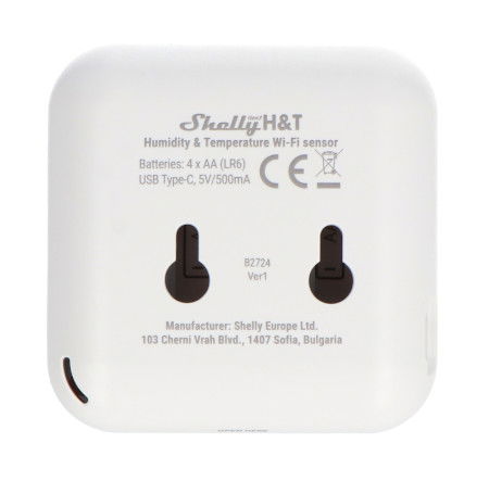 Shelly H&T Gen3 - WiFi Temperature and Humidity Sensor - White