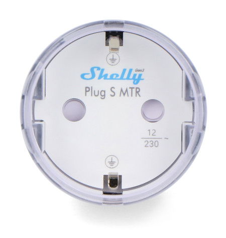 Shelly Plug S Gen3 - Smart WiFi / Bluetooth / Matter Socket with Energy Measurement - White