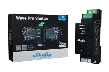Shelly Qubino Wave Pro Shutter - 2-channel Z-Wave relay with power meter for DIN rail
