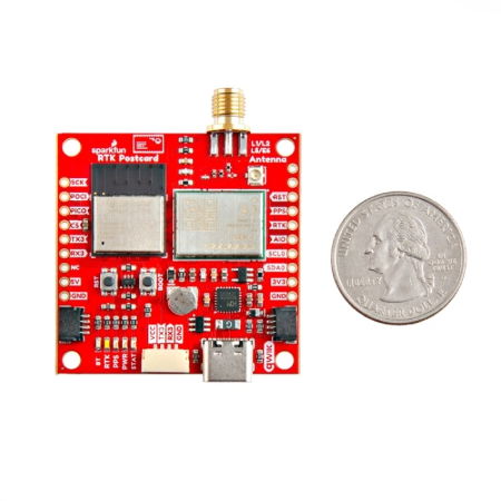 RTK Postcard Module - GNSS-RTK Quectel LG290P - ESP32-PICO-MINI-02 - SparkFun GPS-26916