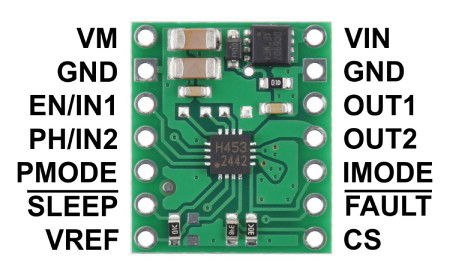 TB67H453FTG QFN - Single Channel Brushed Motor Driver 44V/1.1A - Pololu 4972
