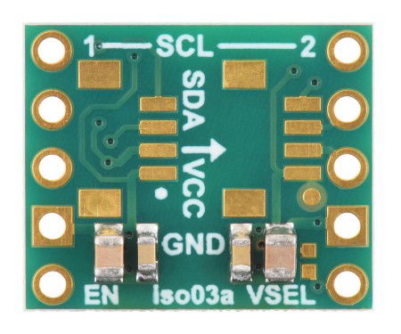 ISO1640 - Bidirectional I2C Isolator with Isolated Power Supply Without Connectors - 5V/3.3V, 200mA - Pololu 5392