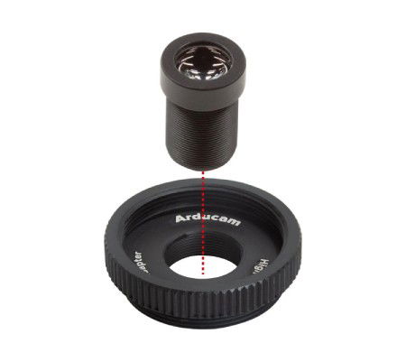 M1825ZH02S M12 25mm 1/1.8'' Low Distortion Lens - for ArduCam Cameras - ArduCam LN075