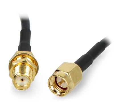 SMA male and female connectors lie on a white background.