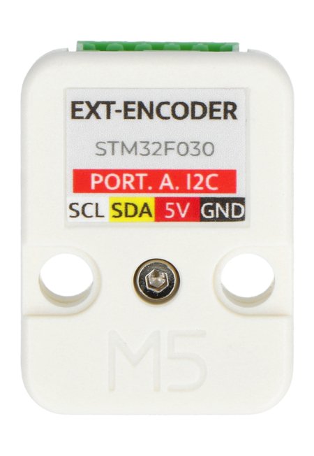 The M5Stack expansion module lies upside down on a white background.