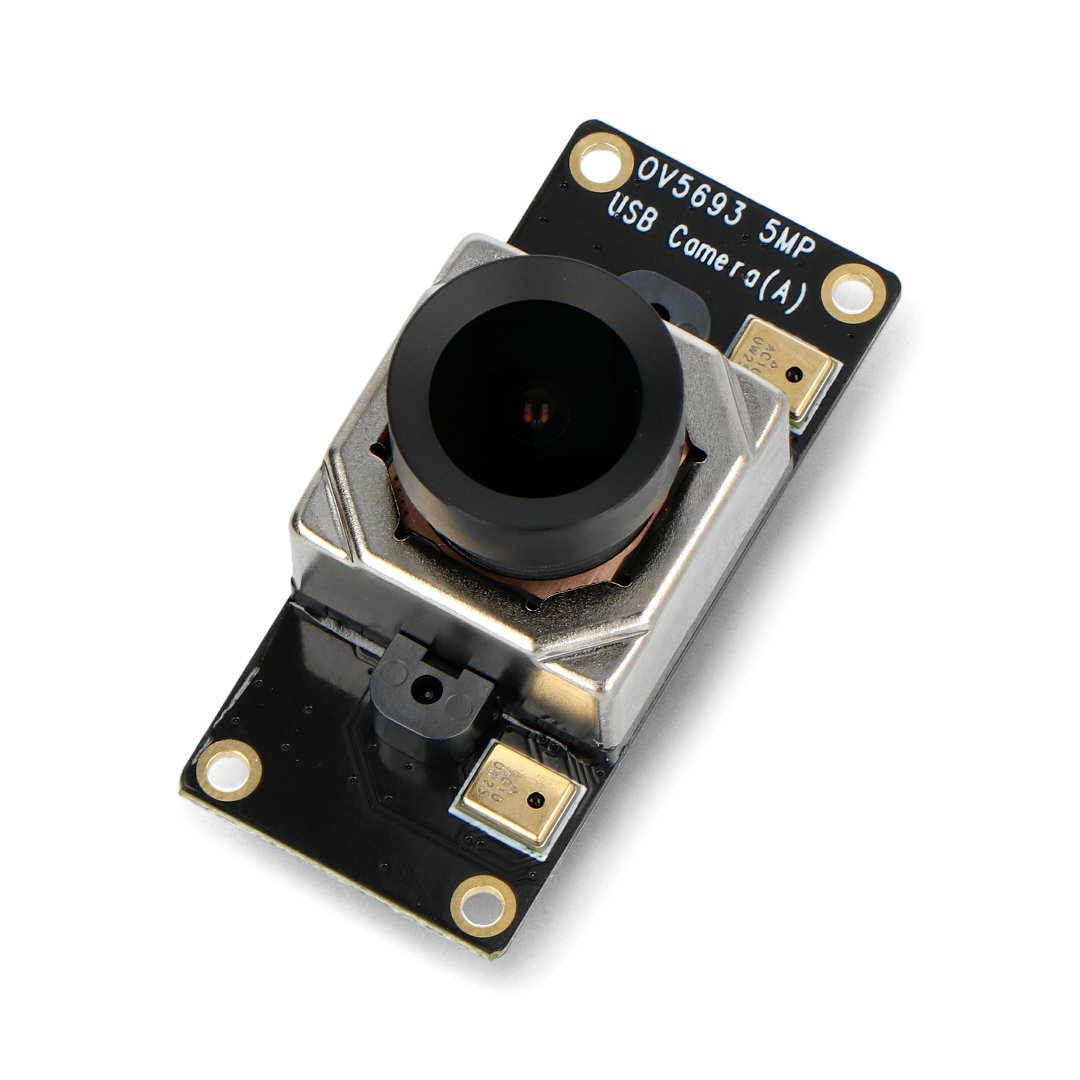 The ov5693 usb camera module lies on a white background.