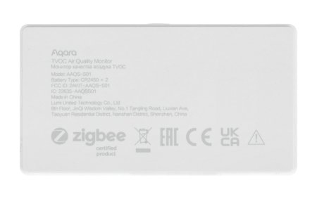 Device sticker with technical specifications.