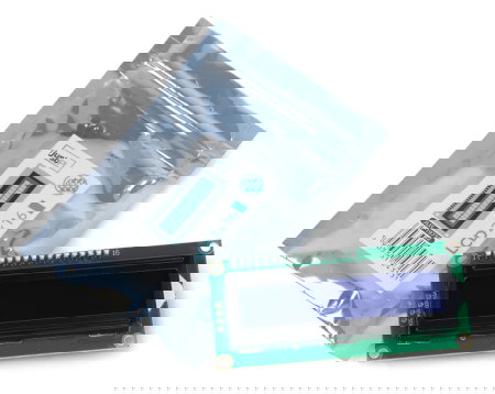 LCD display 2x16 characters blue with connectors - justPi