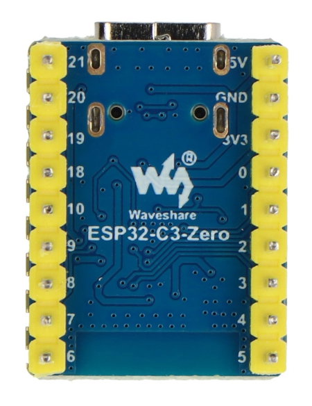 ESP32-C3-Zero - WiFi / Bluetooth development board - with connectors - ESP32-C3FN4 - Waveshare 25532