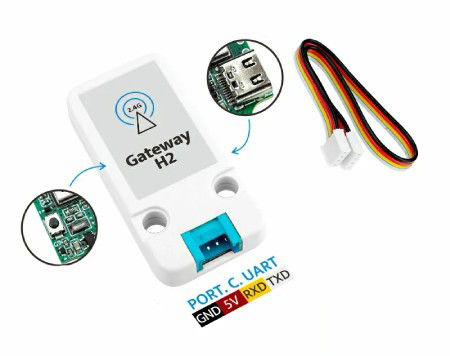 Gateway H2 - communication module - ESP32-H2-MINI-1-N2 - ZigBee / Thread / Matter - Unit expansion module - M5Stack U195