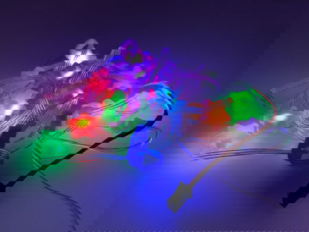 NeoPixel Star Shape Pixel Strand - 20 x 5050 RGB LED strip in the shape of stars - digital, addressable - 5V - Adafruit 5982