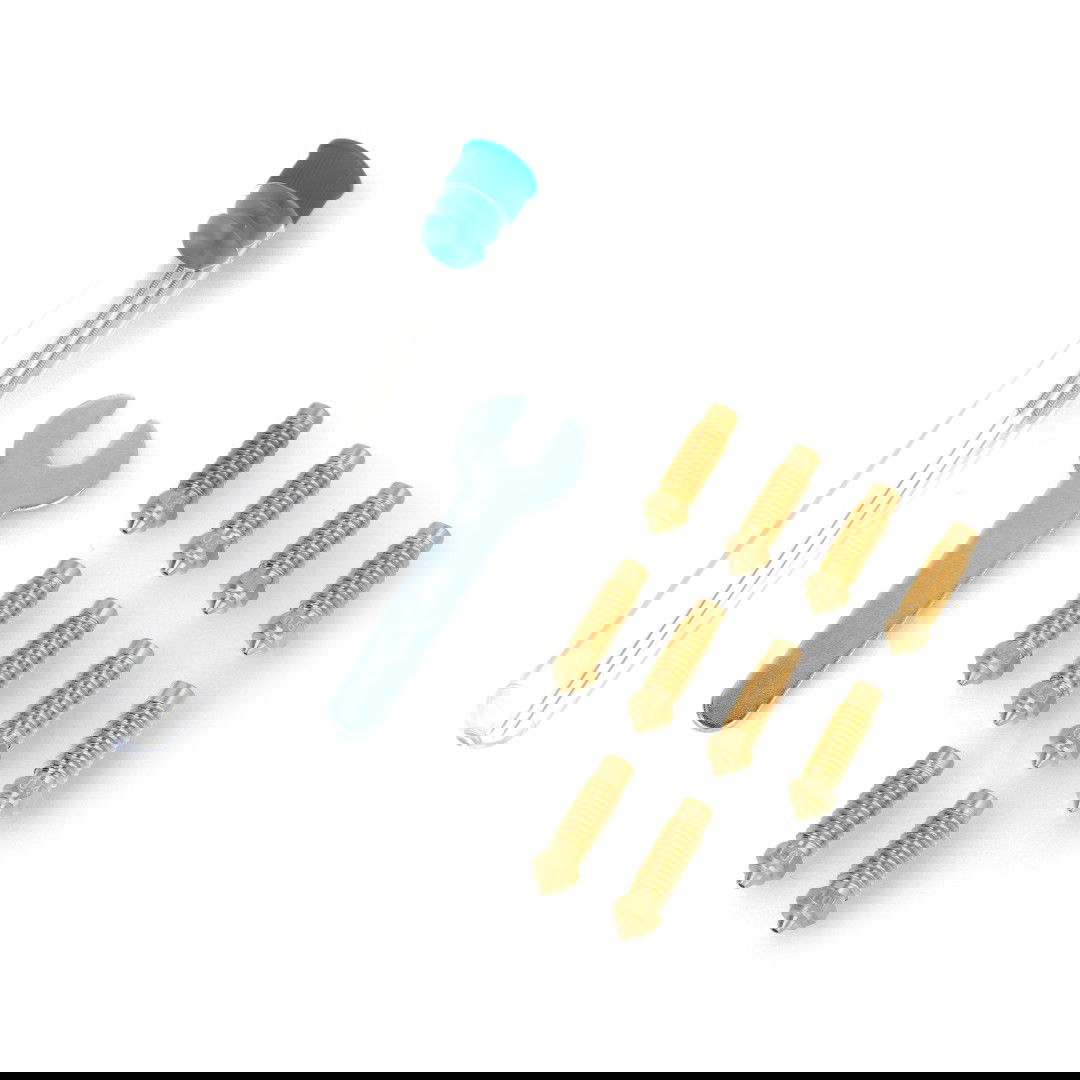 Nozzle Set 0.4mm / 0.6mm / 0.8mm / 1mm for Elegoo Neptune 4 Plus / 4 Max 3D Printers - Brass