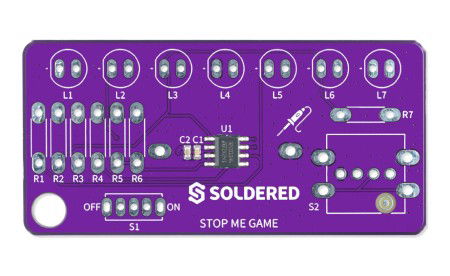 Stop Me game - educational soldering kit - Attiny404 - Soldered 333138