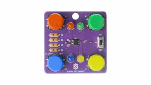 Simon says game - educational soldering kit - Attiny404 - Soldered 333141